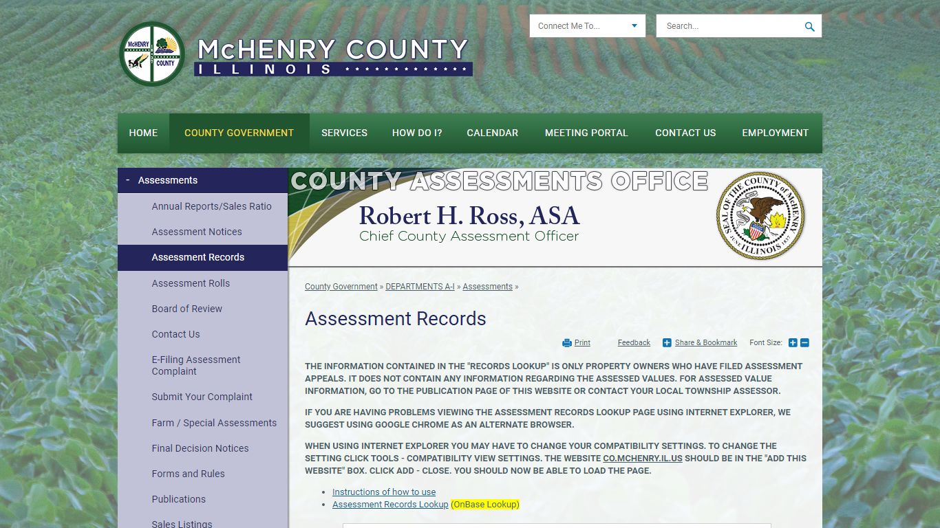 Assessment Records | McHenry County, IL